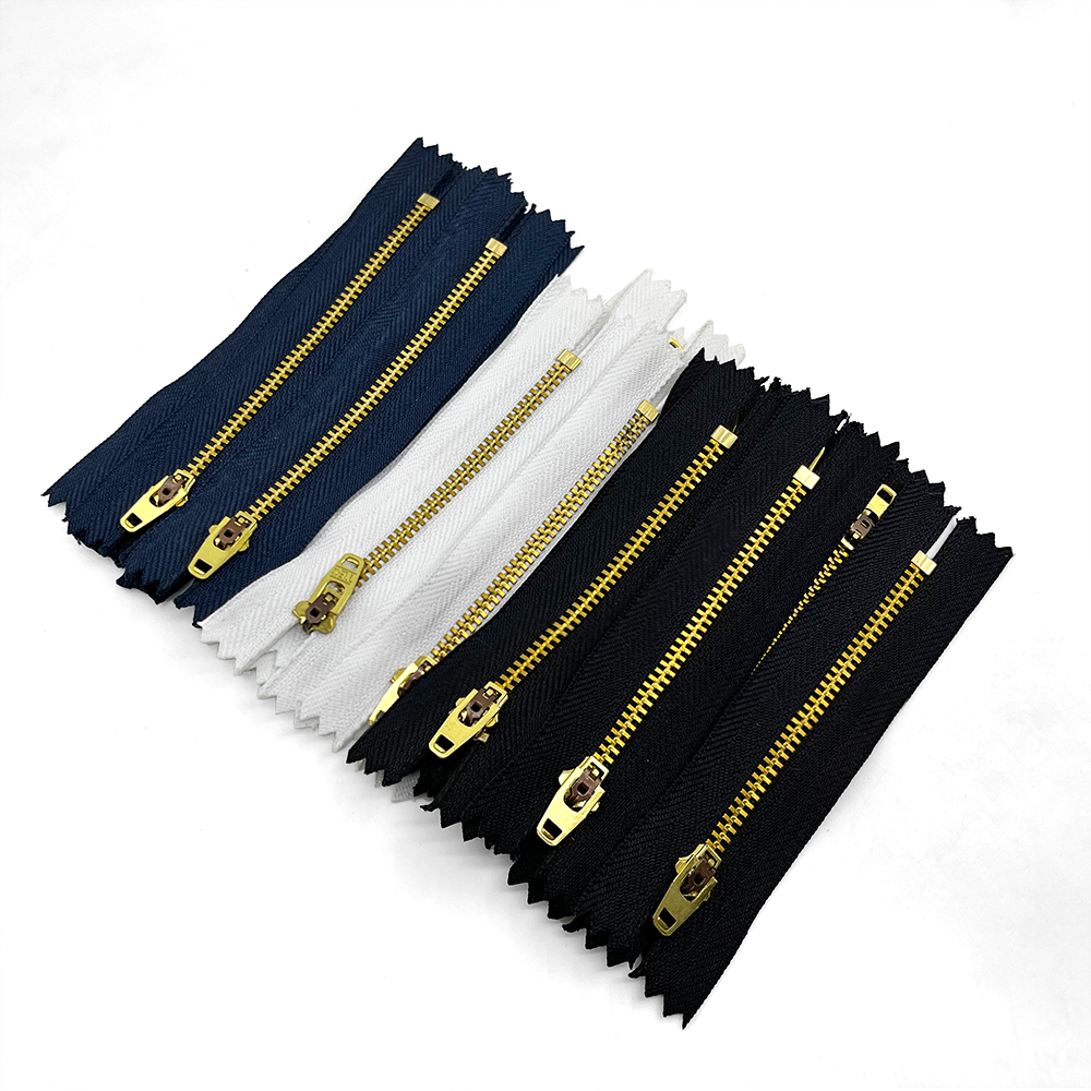 5# slider brass auto lock zipper